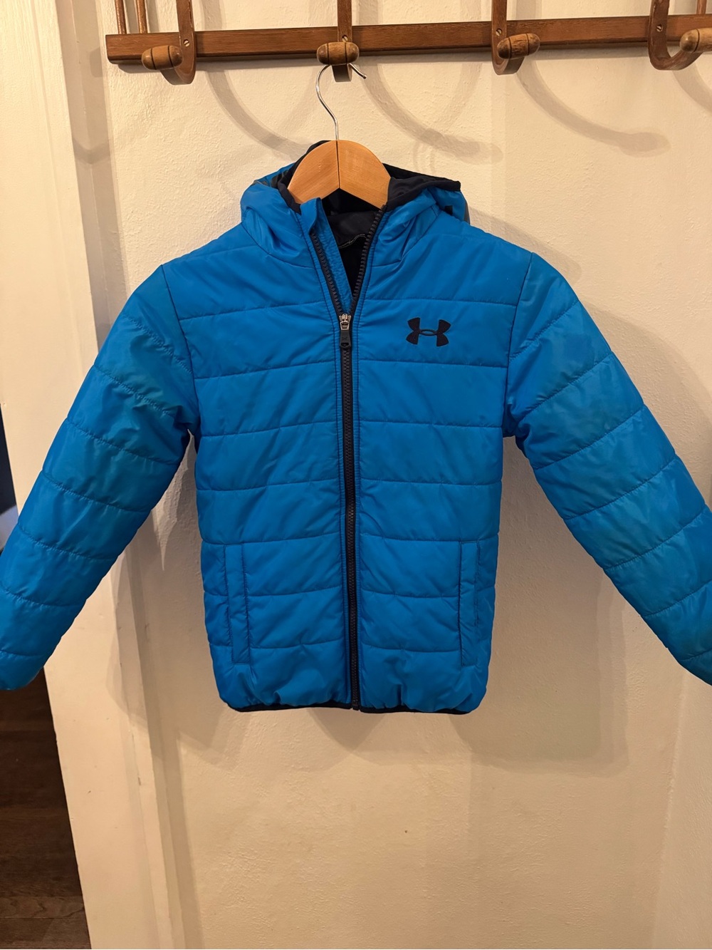Under Armour Blue Jacket with Black Logo Trim